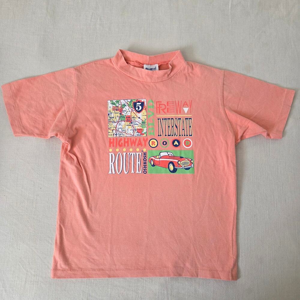 Vintage Oshkosh Highway Route Tee kids 6/7